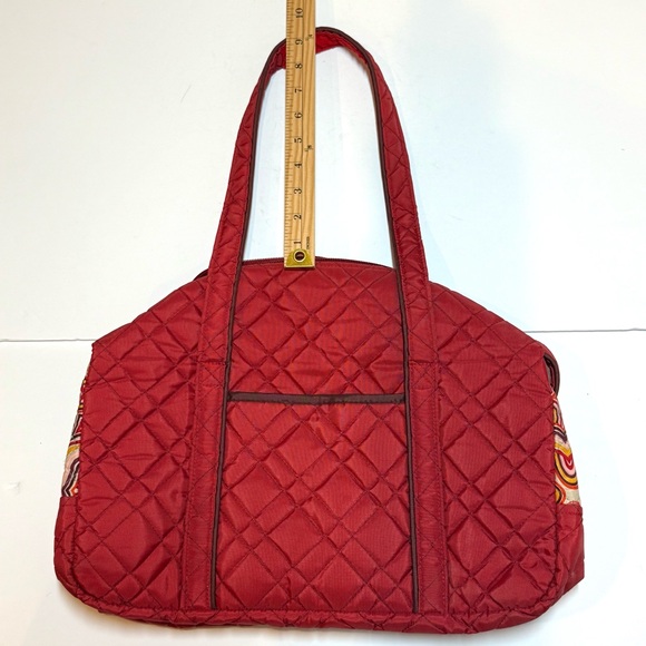 Cinda B Weekender Red Quilted Women's Bag - Picture 13 of 13